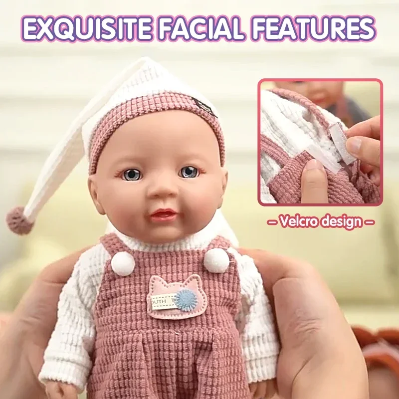 

12-дюймовая виниловая кукла Bebe всего тела с модной одеждой, реалистичная кукла Preemie для девочек, антистрессовые детские игрушки, куклы