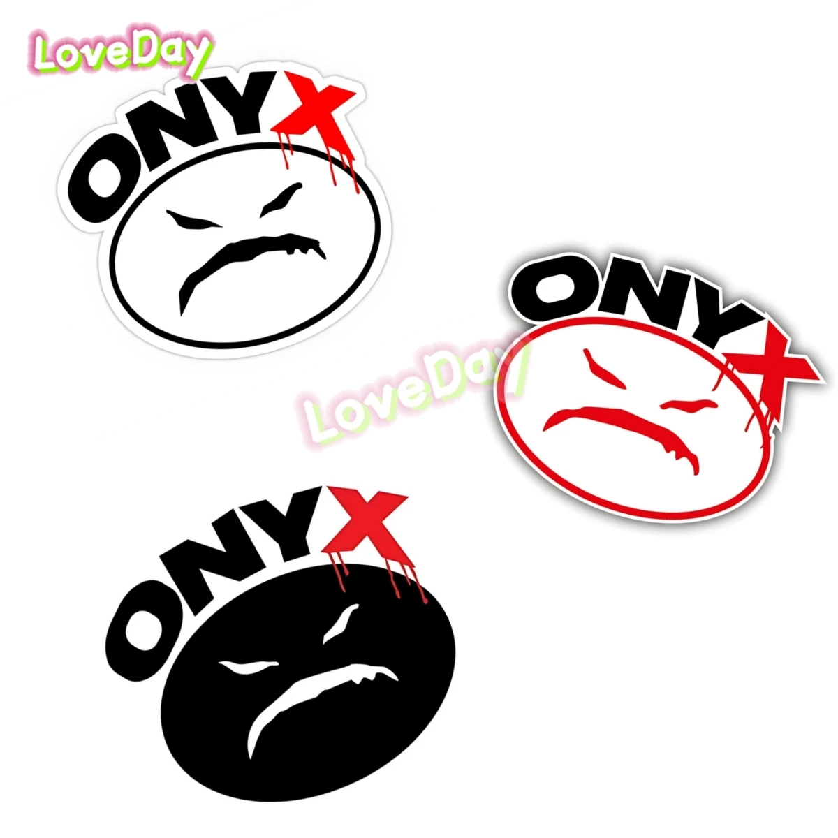 

Funny Expressions Onyx Face Logo Sticker Decal Vinyl Car Bumper Sticker Racing Body Decoration Decals Motorcycle Sticker
