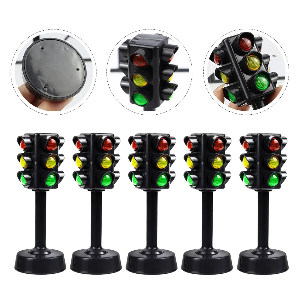 

10 Pcs Christmas Traffic LED Stop Lights Model Signs Cognitive Plaything Signal