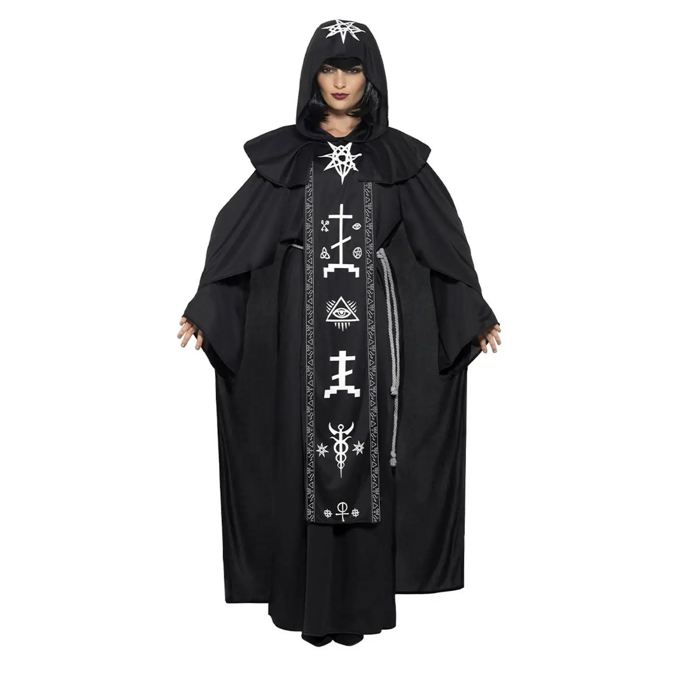 

loween Adult Wizard Costume Couple's Robe Cospaly Magicician Dr up Clothing Spring 2025 New Arrival YueMeiKaii