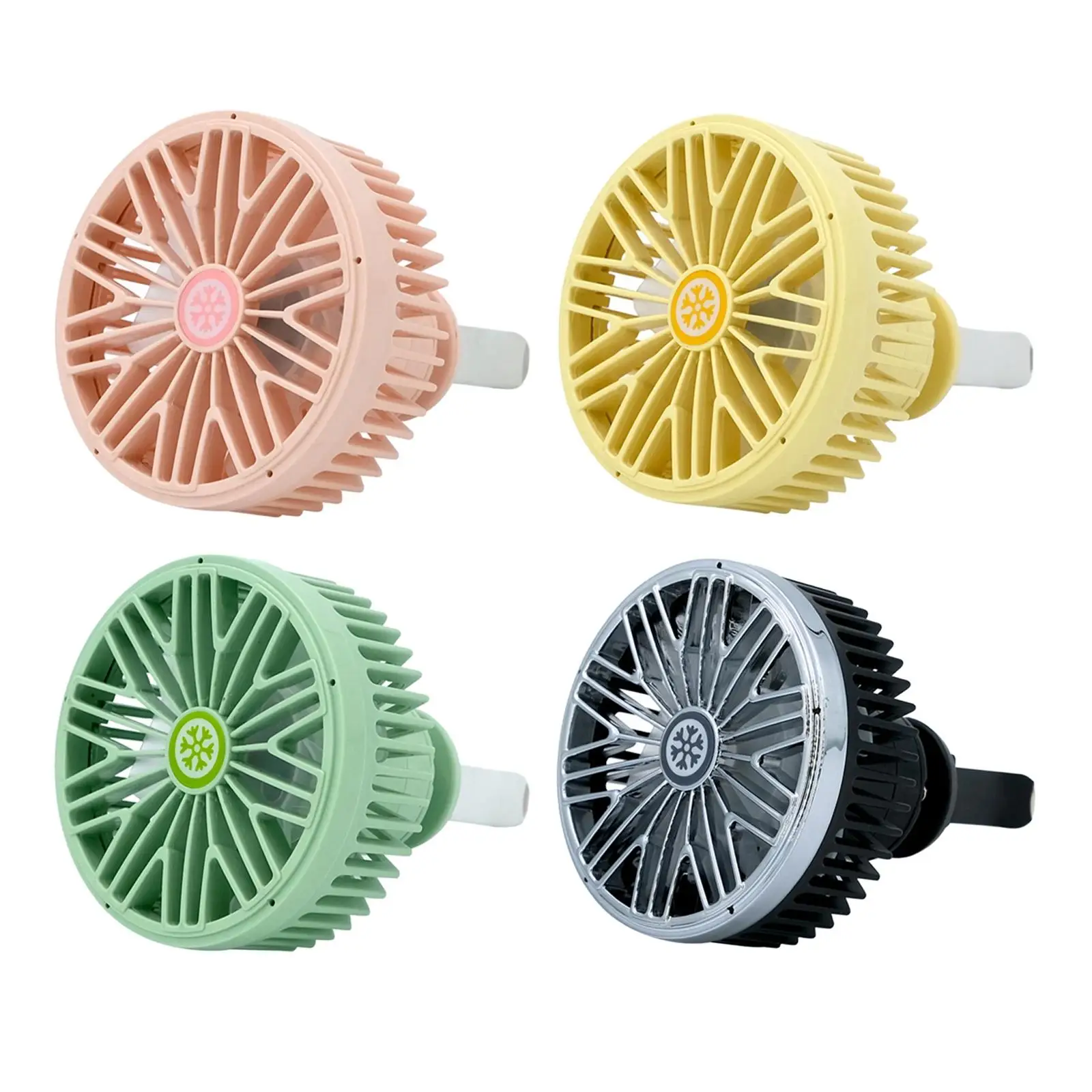 Car Air Vent Fan USB 360 Rotation Air Outlet Fan 3 Speeds Wind Accessory