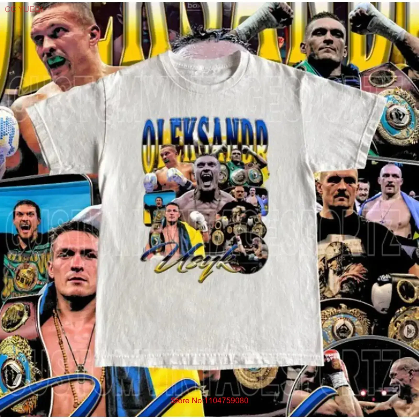 Oleksandr Usyk T Shirt Custom Vintage Design High Quality Boxer Boxing Fan vintage Washed fashion Comfortable streetwear