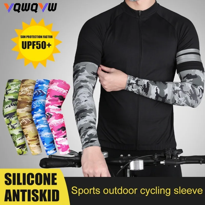 

1Pair Arm Sleeves Unisex Summer Cooling UV Protection Anti-slip Arm Cover Sports Tattoo Cover for Driving Golf Fishing Cycling