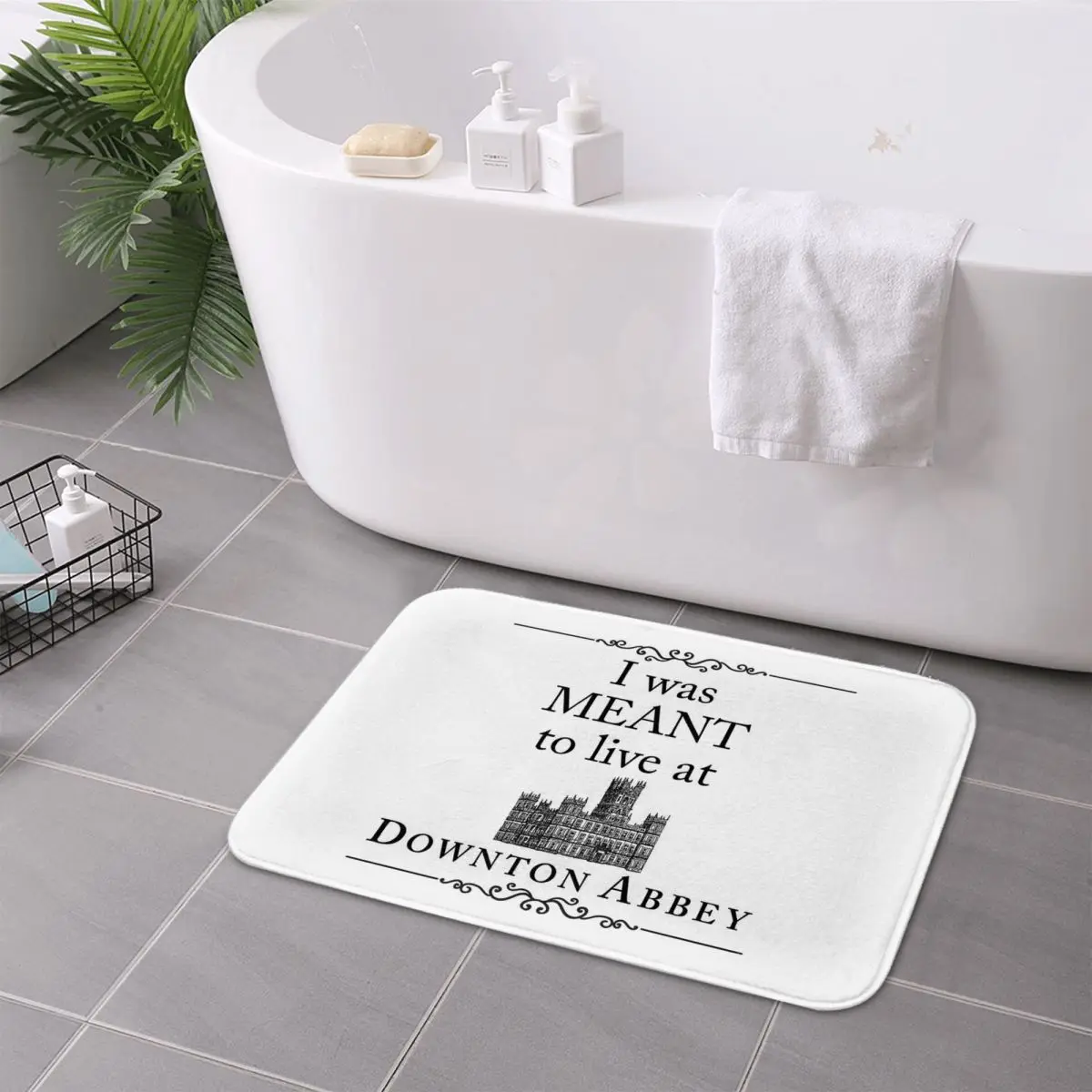 I Was MEANT To Live At Downton Abbey Anti-slip Doormat Floor Mat Carpet Rug for Kitchen Entrance Home Bedroom Footpad Mats