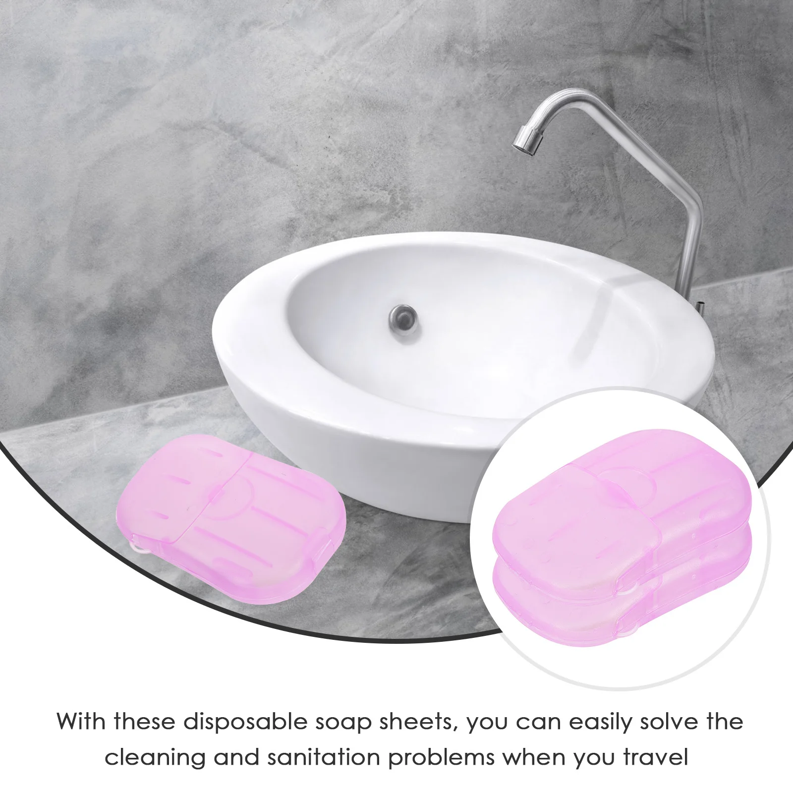 

20 Boxes Travel Soap Slices Compact Hand Wash Soap Sheets for Business Trips Hiking Travel Supplies Skin Safe