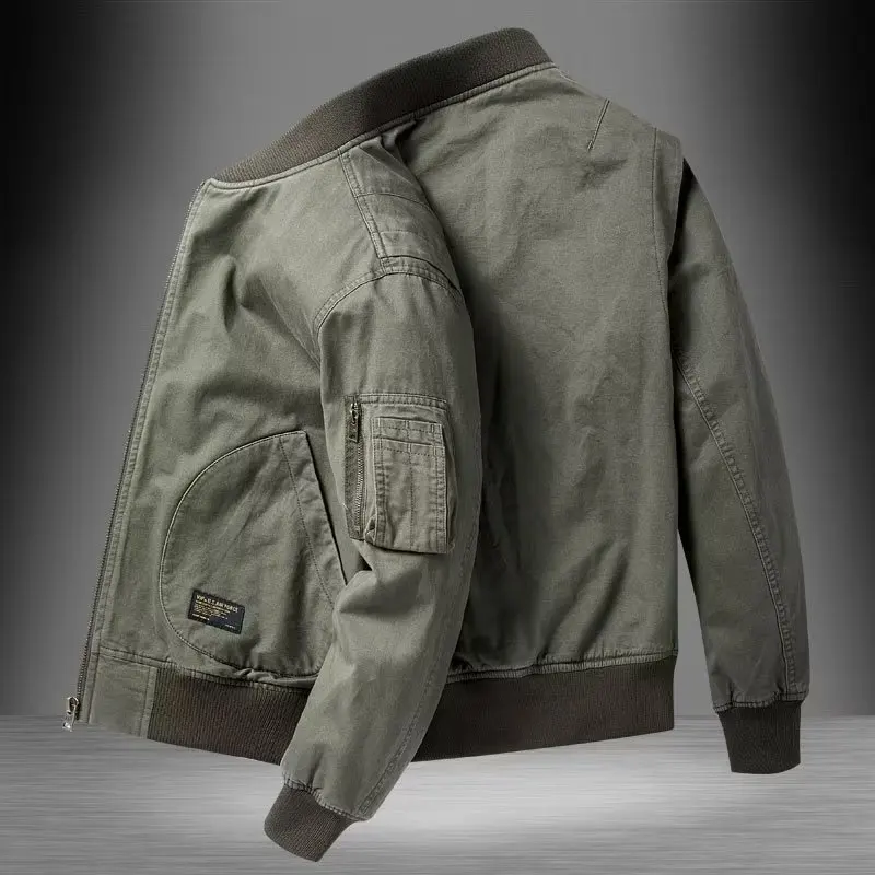Jacket Jacket Men's Color Matching Solid Color Stand-up Collar Korean Version Slim-fitting Men's Top Baseball Uniform