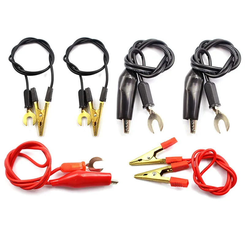 50CM Two Ends Crocodile Clip Terminal Line 16/18/20AWG U-shaped Connection Short Circuit Line Electronic Experiment Test Line