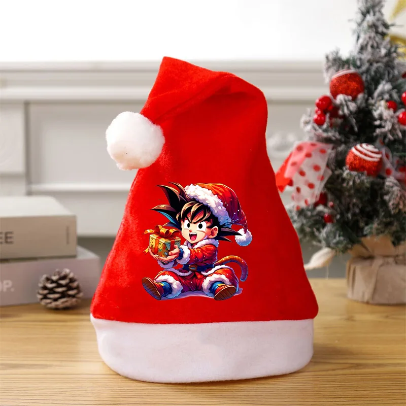 Dragon Ball Kerstmuts Volwassenen Kinderen Cosplay Rode Kerstman Hoeden Cartoon Anime Hoofddeksels Cap Party Decoraties Kerstcadeaus