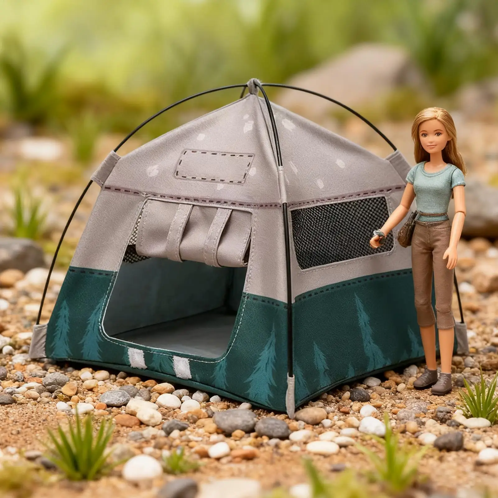 

Model Tent 1:12 Scale Miniature Tent Model Doll Accessories For Boys Girls Pretend Play Home Outdoor Garden Display