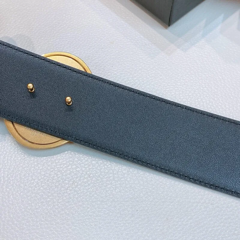 Fashion Belt Women\'s wide dress Belt Outerwear accessories Calfskin 4.5 double hole vinyl round resin plate buckle belt