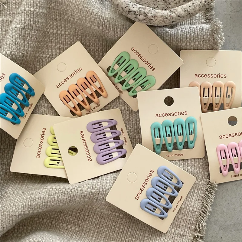 

Cute Multicolor Tiny Water Drop BB Hair Clips Set for Children Girls Sweet Bangs Side Clips Daily Wear Korean Fashion Hair Decor