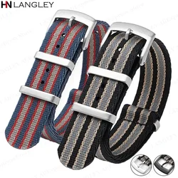 Nylon Watch Straps 20mm 22mm for Omega 007 for Seamaster 300 Canvas Watchband for Seiko Sport Bracelet for Huawei Watch Gt3 Belt