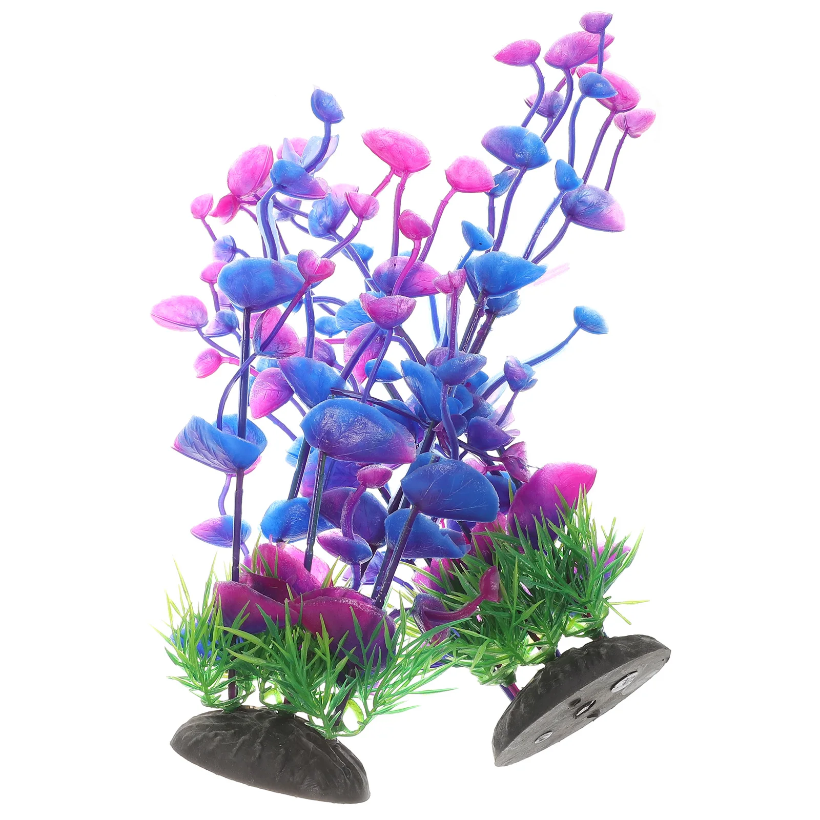 

2Pcs Plastic Aquarium Plants Water Grass Decor Artificial Plants for Large Fish Tank Betta Fish Accessories Water Tanks
