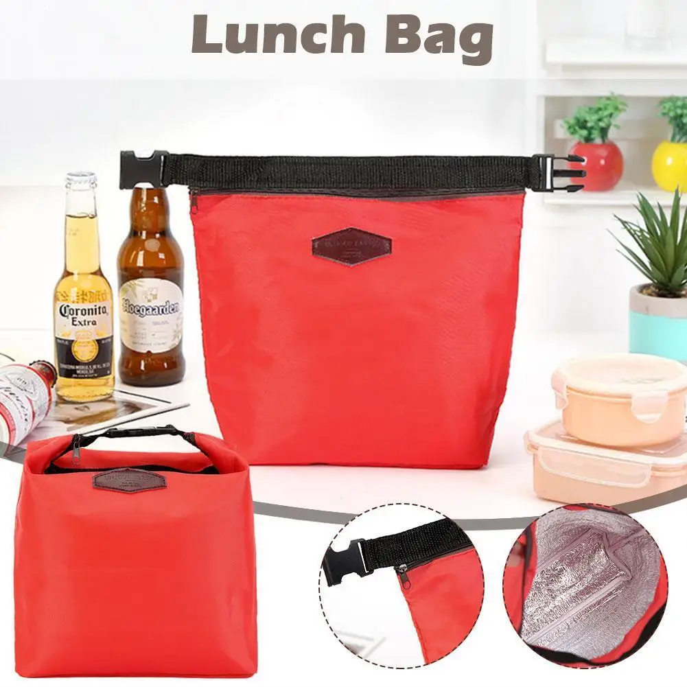 Simple Lunch Bag Portable Insulated Thermal Lunch Box Picnic Supplies Bags Milk Bottle For Women Kids Tote Food Container Bag