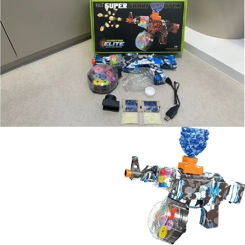 AK47 Electric Splatter Gel Ball Toy Gun Burst Water Polo Gun 5000 ze światłem do gier zespołowych na świeżym powietrzu Zabawki dla nastolatków Prezenty