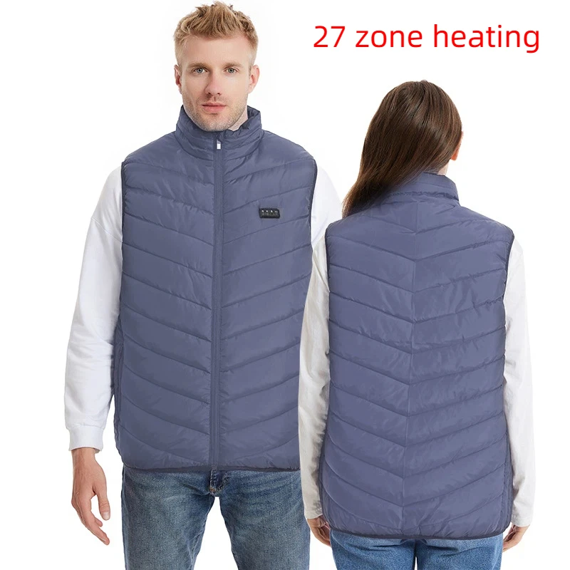 

27 зон, куртка с электрическим подогревом, 2025 г., новейший жилет с подогревом для мужчин и женщин, теплый жилет, жилет с подогревом, уличный рабочий жилет