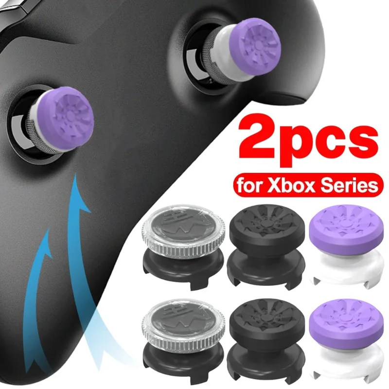 2PCS Silicone High-Rise Analog Stick Caps Cover for Xbox Series X/S Controller Soft Caps Thumb Grip Caps for Xbox Series