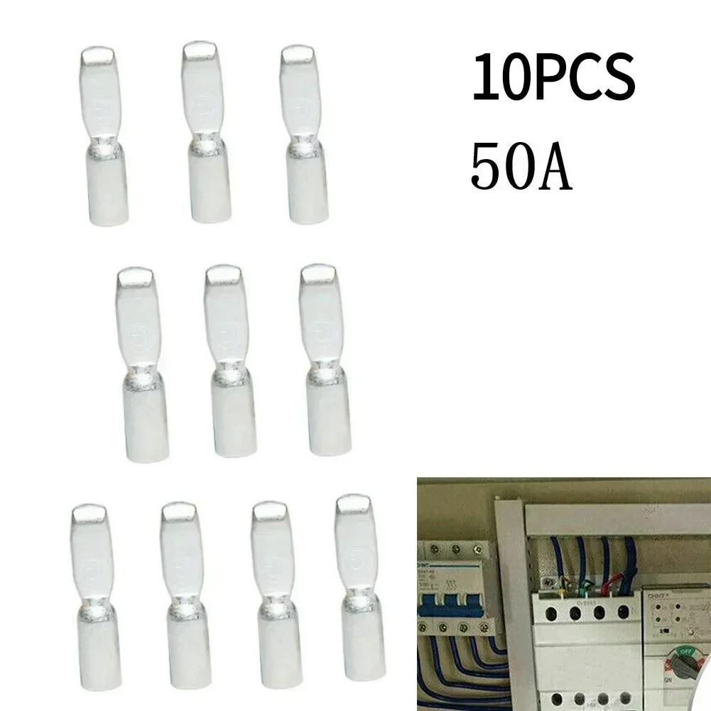 10PCS FOR Anderson Plug Contacts Pins Lugs Terminals For 50 Amp Connectors 12AWG For Battery Connections Forklifts