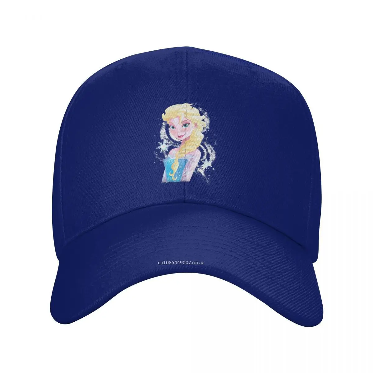 Frozen Elsa Snowflake Swirls Princess Pose Baseball Caps Unisex Outdoor Sun Hat Hat Adjustable Polyester Fishing Hat Summer Cap