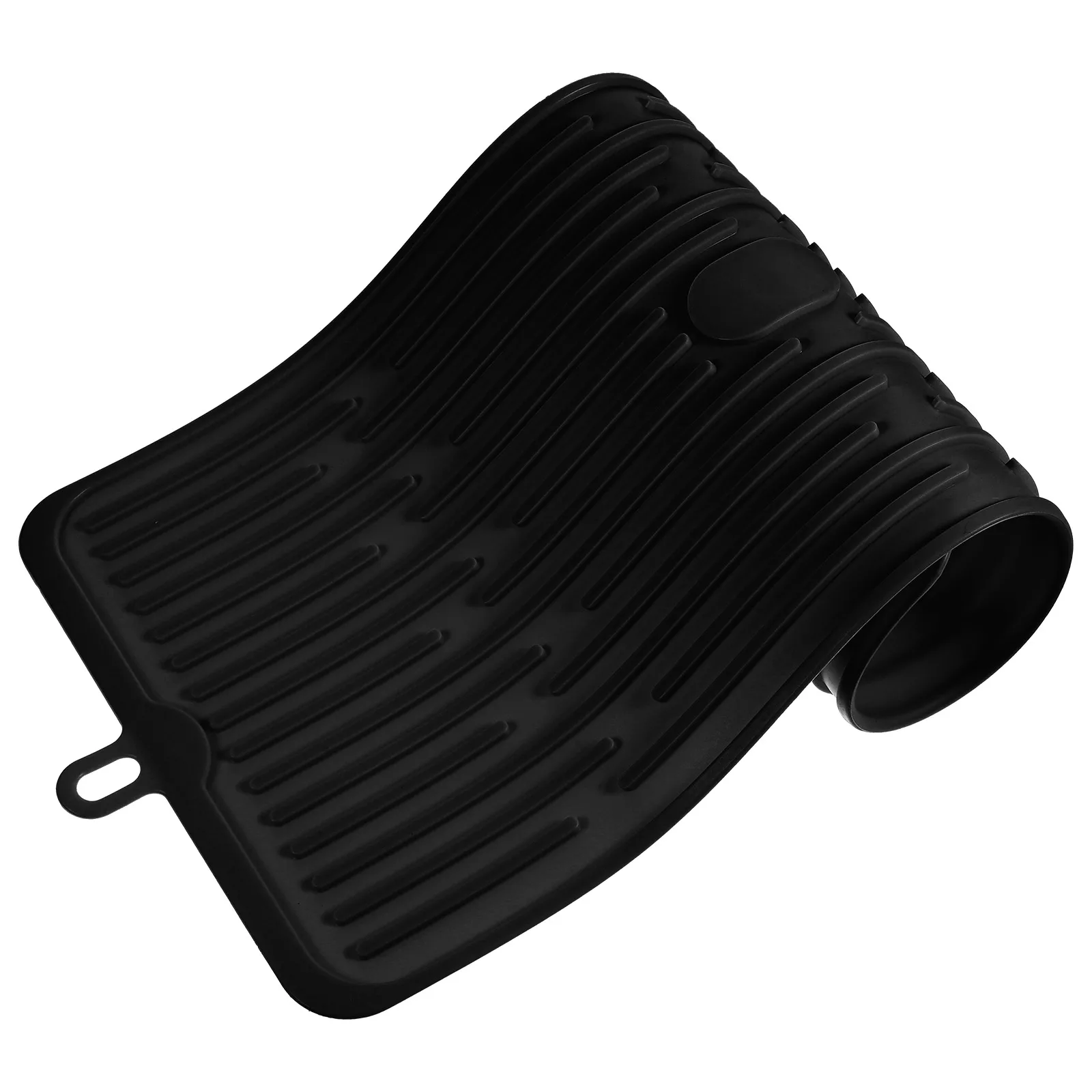 

Waterproof Dog Non Slip Placemat Bowl Pet Feeding Bowl Mat Pad Pet Feeding Silicone Non Slip Mat Foldable Black
