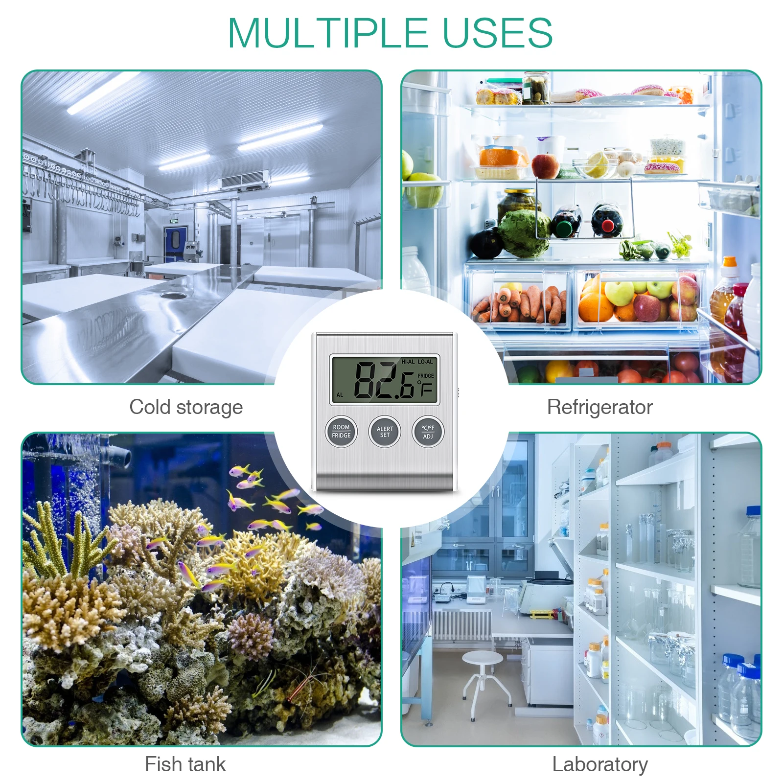 Termómetro ORIA digital para refrigerador con sonda externa - imagen 4