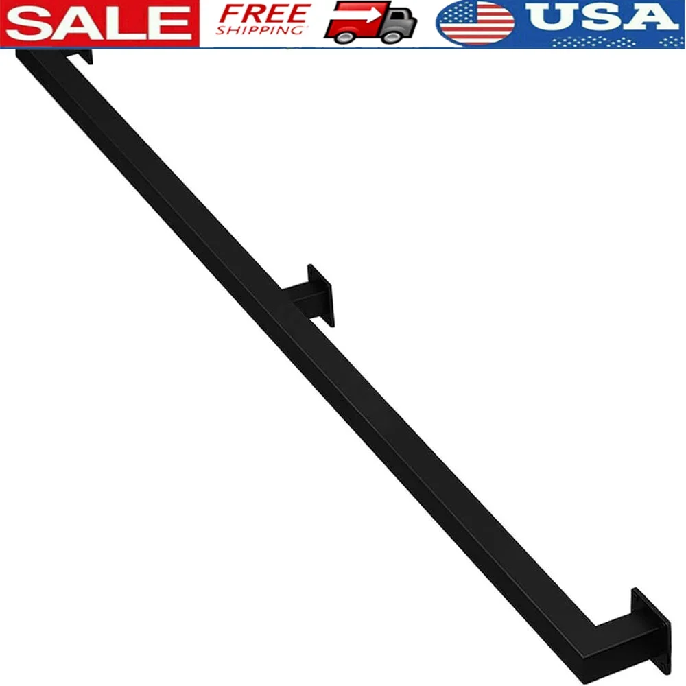 7ft Indoor Staircase Handrail Modern Steel Non-Slip Wall Mount Safety Grab Bar Installation Kit