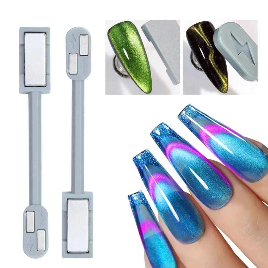 Bande magnétique à double extrémité, outil d'art des ongles, aimant puissant pour vernis Gel œil de chat, pour la conception créative des ongles