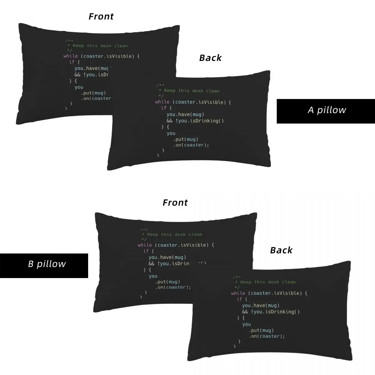 The Perfect Coaster For Programmers Rectangle Linen Pillowcase Cushion Cover Polyester Decorative Bed Home Comfort Throw Pillow