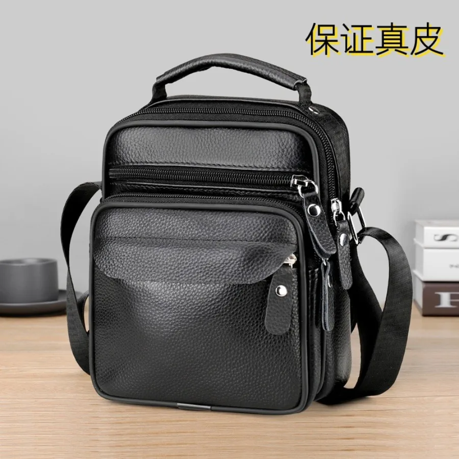 

【New style】- top layer cow leather men's backpack high-end 2026 new casual business handbag genuine leather men's bag