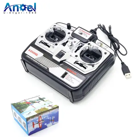 JTL-0904A 6CH RC 비행 시뮬레이터 지원 Realflight G7 Phoenix 5.0 XTR 원격 제어 헬리콥터 고정익 드론(MODE1)