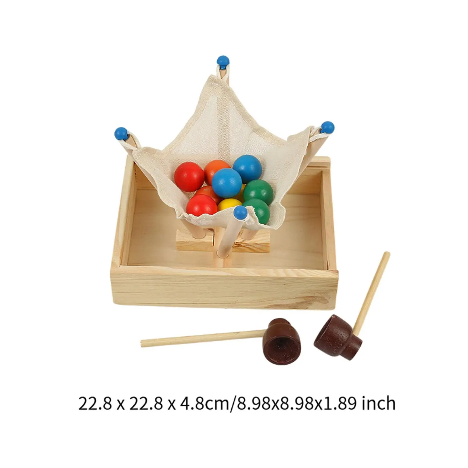 Wooden Ball Toy Clip Bead Game Color Recognition Developmental Game Color