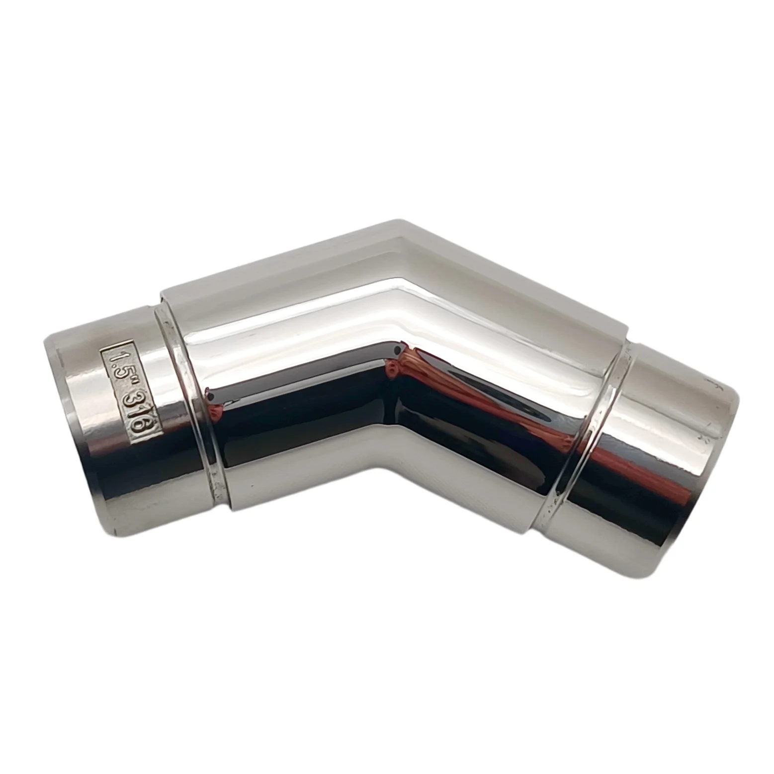 4 PCS 1.5 Inch Stainless Steel 135 degree Stair Railing Balustrade Tube Joiner Handrail Elbow