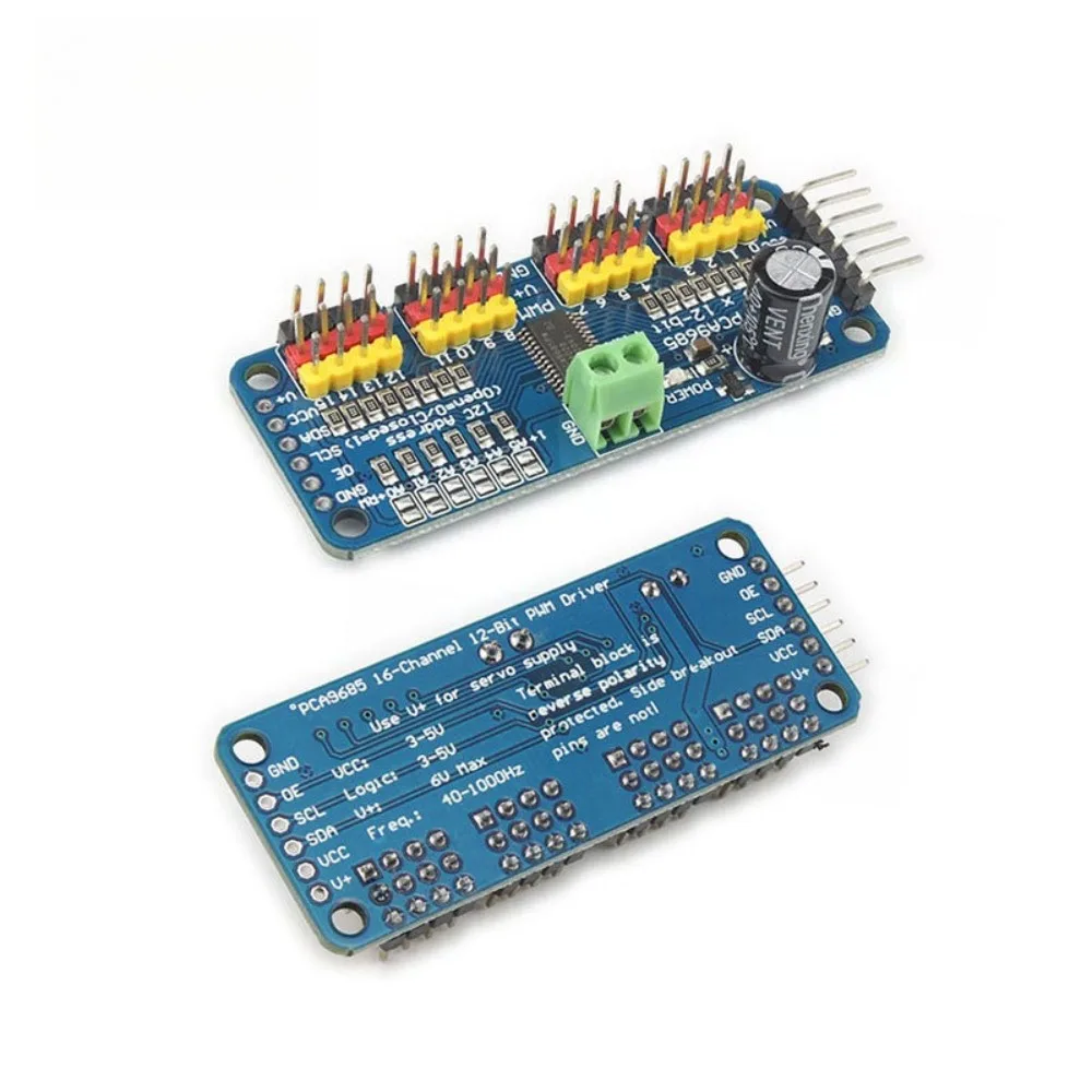 

2PCS 16 Channel PWM Servo Motor Driver Board I2C Interface PCA9685 Controller For Robot DIY