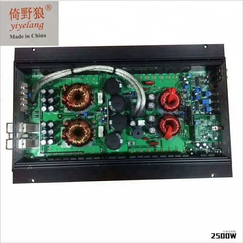 High Power 2500 Watts Class D Car Audio Amplifier 4-Channel Separation Crossovers Equalizers Made Durable Aluminium USA Cars
