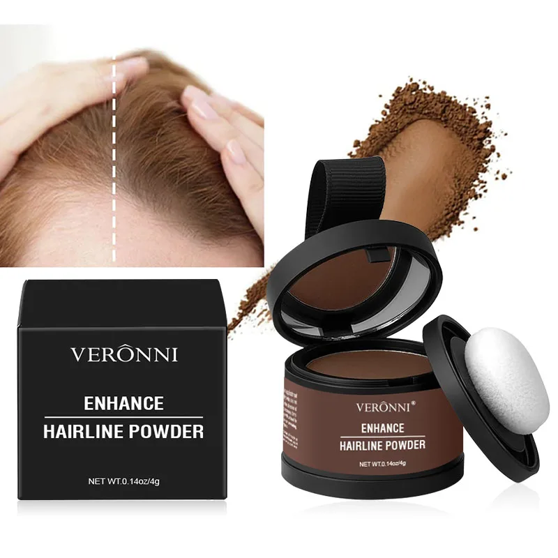 Fluffy Hairline Powder Concealer Temporary Hair Fibers black Hair Root Cover Up Gray Coverage Hairline Shadow Powder Instantly