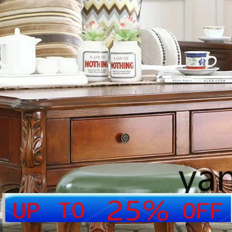 

LMM all solid wood sofa stool living room household leather stool will be pedal