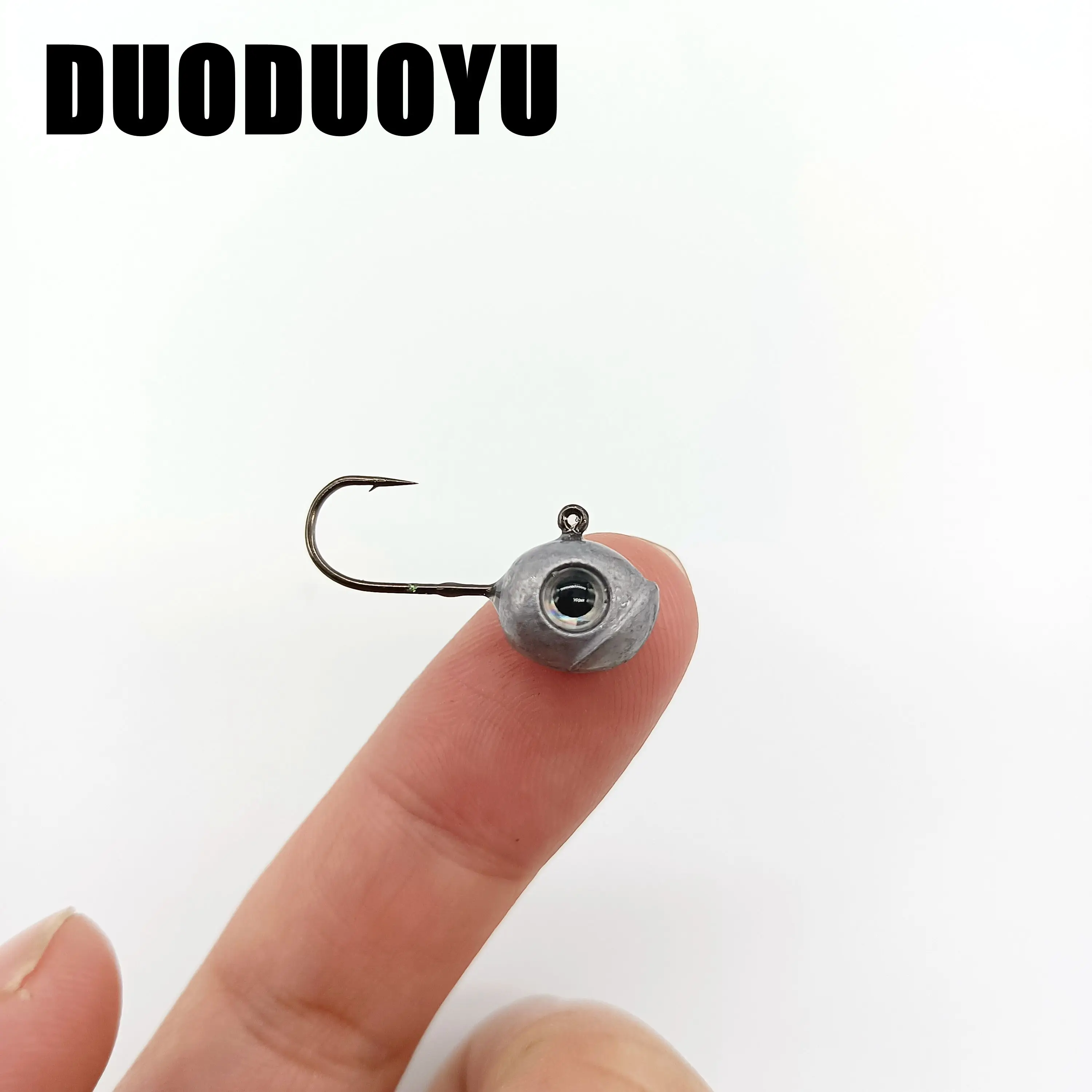 DUODUOYU 5 TEILE/LOS Kleine Jig Kopf Angelhaken 1g/1,8g/3,5g Mini Weichen Wurm Haken mit Augen Isca Künstliche Angeln Zubehör – Detail 3