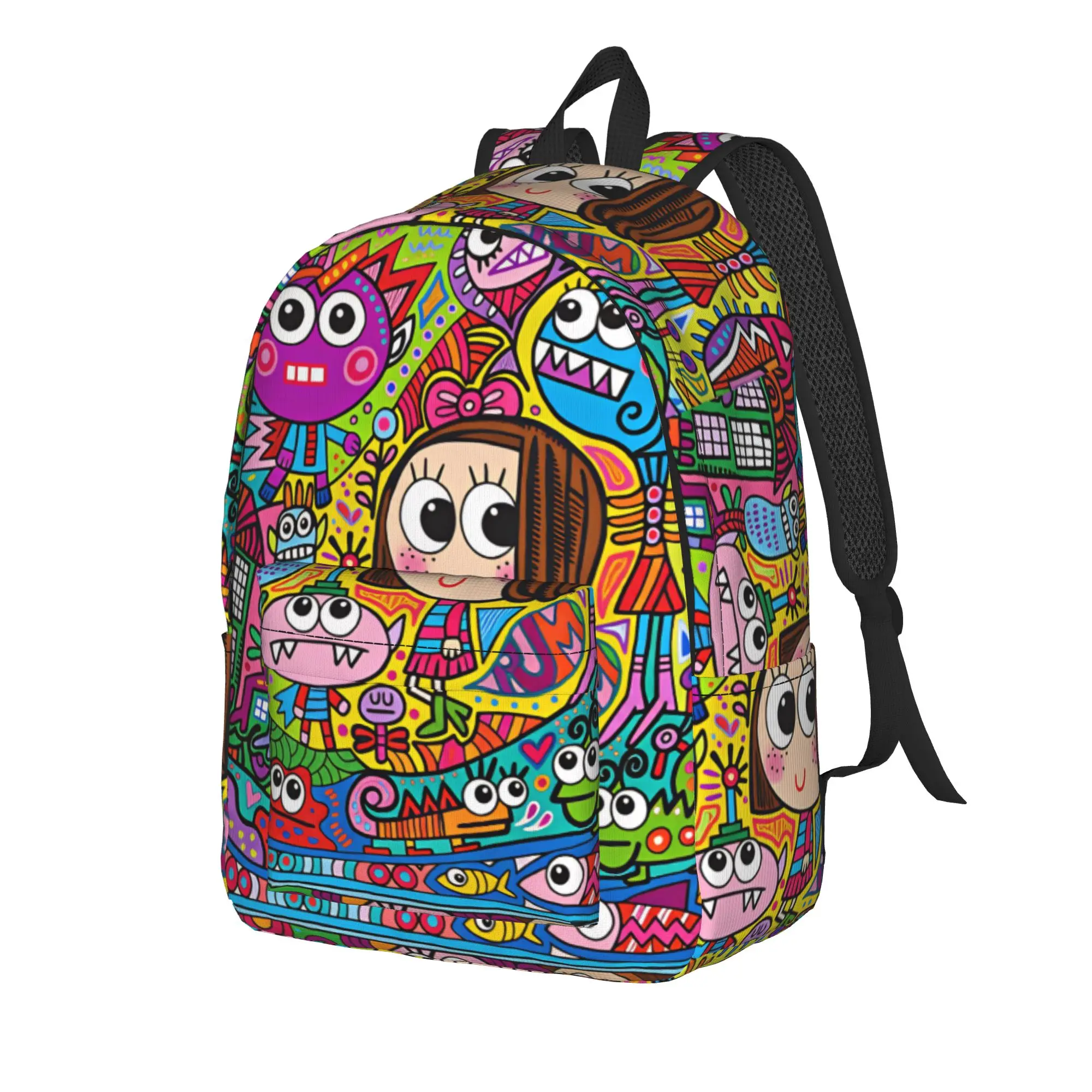 F-Fulanitos Backpack  University Backpacks Boy Girl Pretty School Bags Custom Big Rucksack