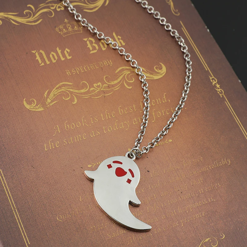 Genshin Impact 2022 Necklace HuTao Cute Ghost Stainless Steel Pendant Girls Necklace Jewelry Accessories