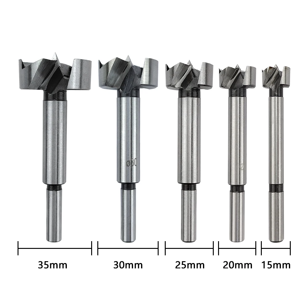 5Pcs15-35mm multi-tooth flat wing drill bit set woodworking hole cutter hole saw hinge drill bit