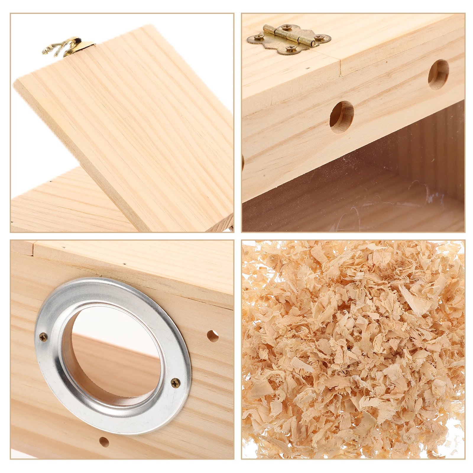 

Transparent Breeding Box Bird Nesting Boxes Small Parakeet Long Tail Supplies Budgie Wooden