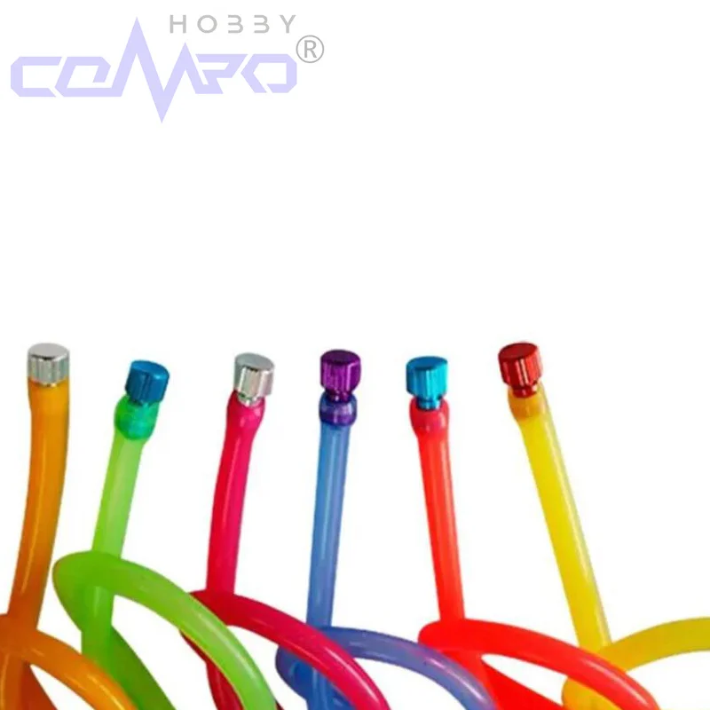 Bouchon de tuyau de remplissage de carburant en métal D4.5, 2 pièces, bouchons de ligne de points, pièces de tubes de 3mm pour avions et bateaux à essence RC en 4 couleurs