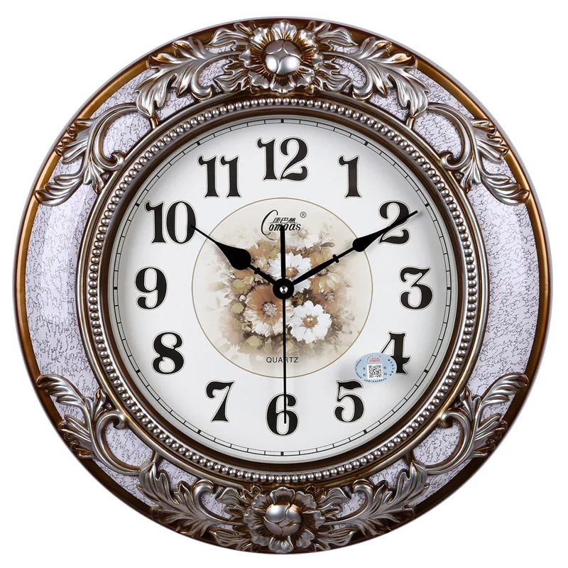 European Retro Wall Clock Modern design Living Room Bedroom Home Decor Clocks Fashion Creative Clock Pastoral Quartz Wall Watch