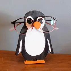 Desktop Glasses Rack Wooden Glasses Holder Handmade Wooden Glasses Holder Carved Fox Cat Sloth Penguin Phone Eyeglass Sunglasses