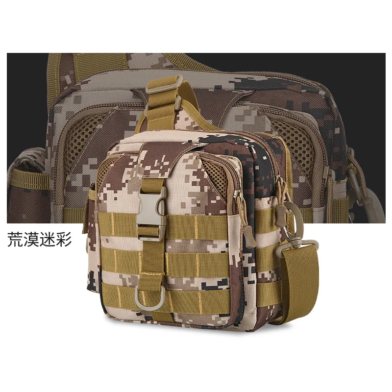 Outdoor camouflage leisure sports multi-functional men\'s shoulder messenger bag