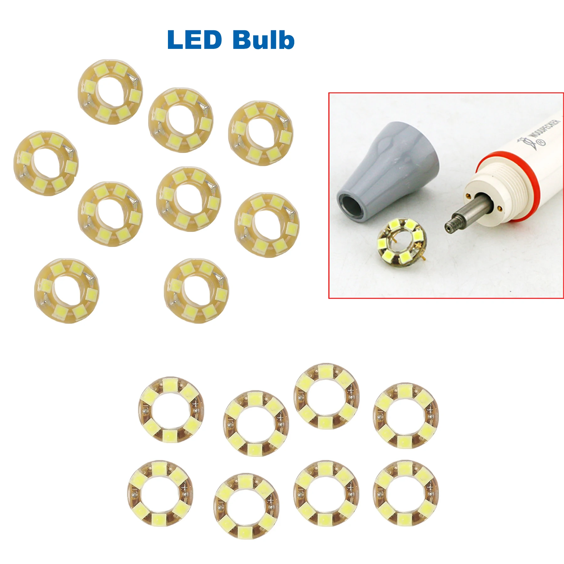 

Светодиодная лампа Woodpecker DTE, лампа-бусина для стоматологического ультразвукового скалера, аксессуары для чистящих машин, светодиодные светящиеся лампы, бусины