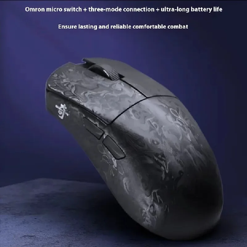 Nowa mysz gamingowa IPI Qi Pro z włókna węglowego Paw3950 3Mode 2.4G Nordic52840 odpowiednia do Valorant Csgo Fps Lekka mysz z możliwością dostosowania