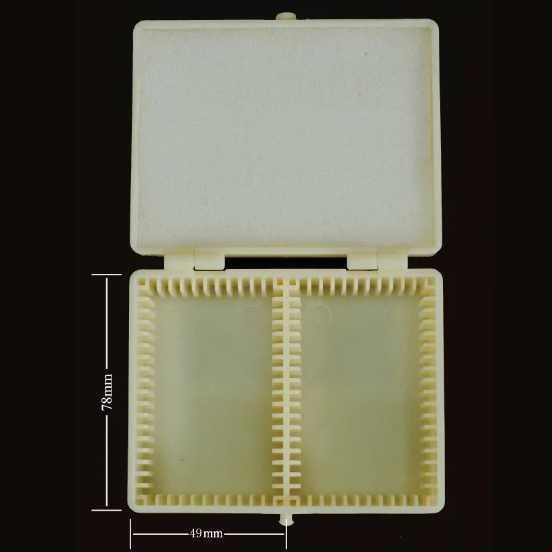 Imagem -02 - Caixa de Armazenamento de Fatia de Lâminas de Microscópio de Plástico Universal