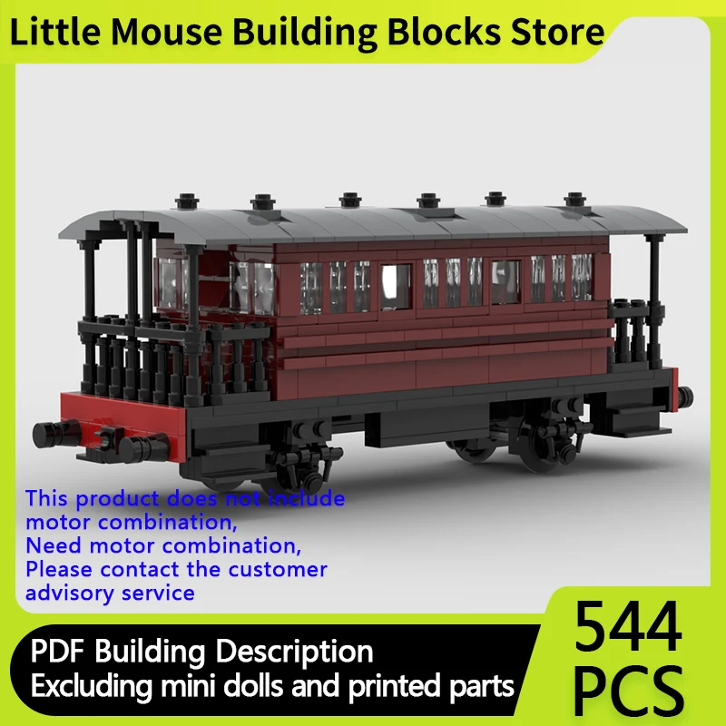 

City Car Model MOC Building Bricks Rail 4-Wheel Train Carriage Modular Technology Gifts Holiday Assemble Children Toys Suit