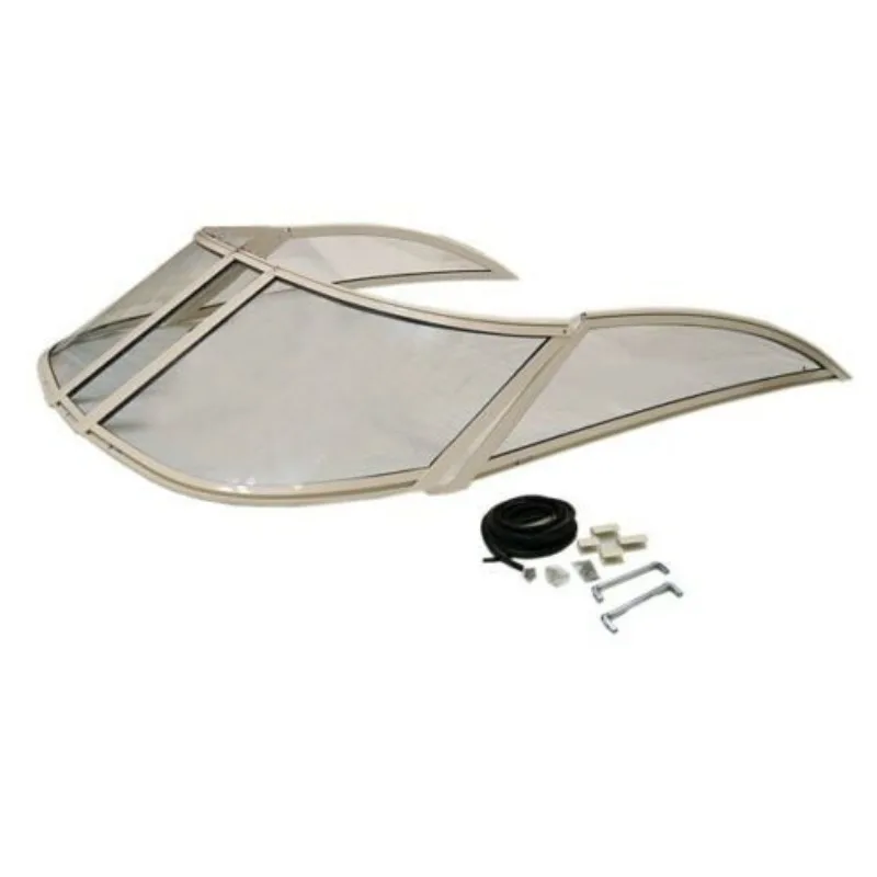 Thickened tempered yacht windshield, aluminum alloy sealed frame three-stage ship front